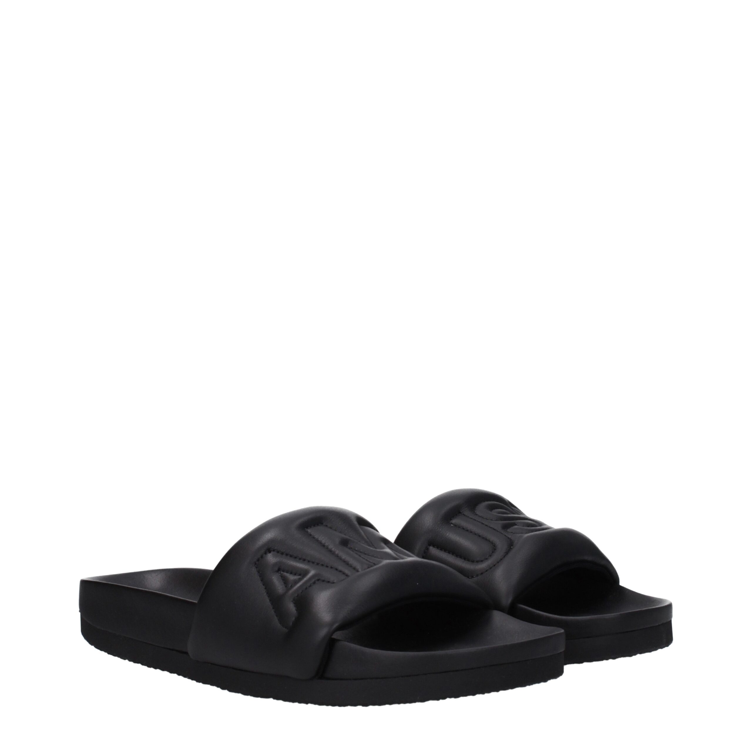 Ambush Black Leather Slippers - Image 2