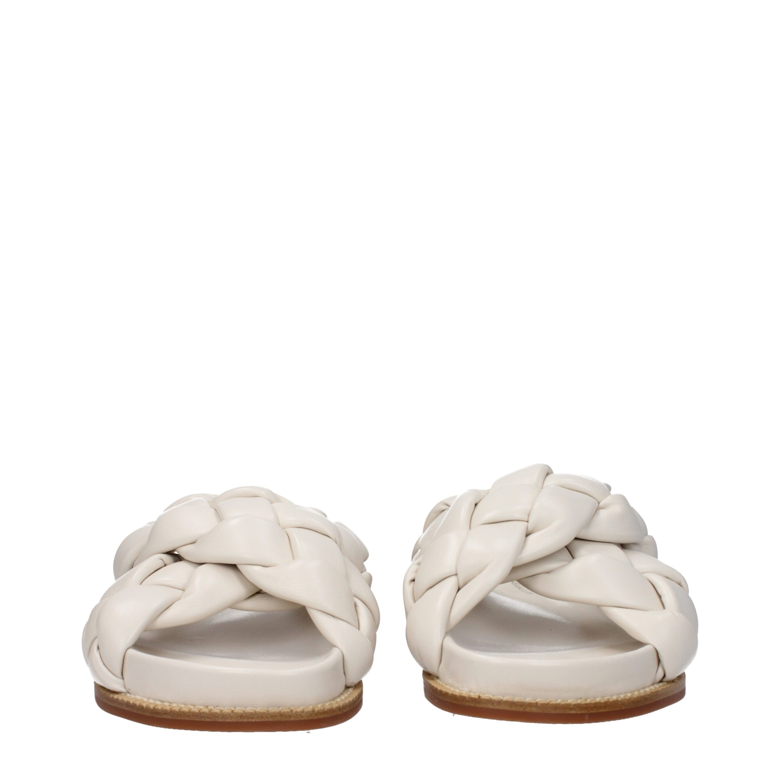 Fabiana Filippi Beige Leather Slippers - Image 3