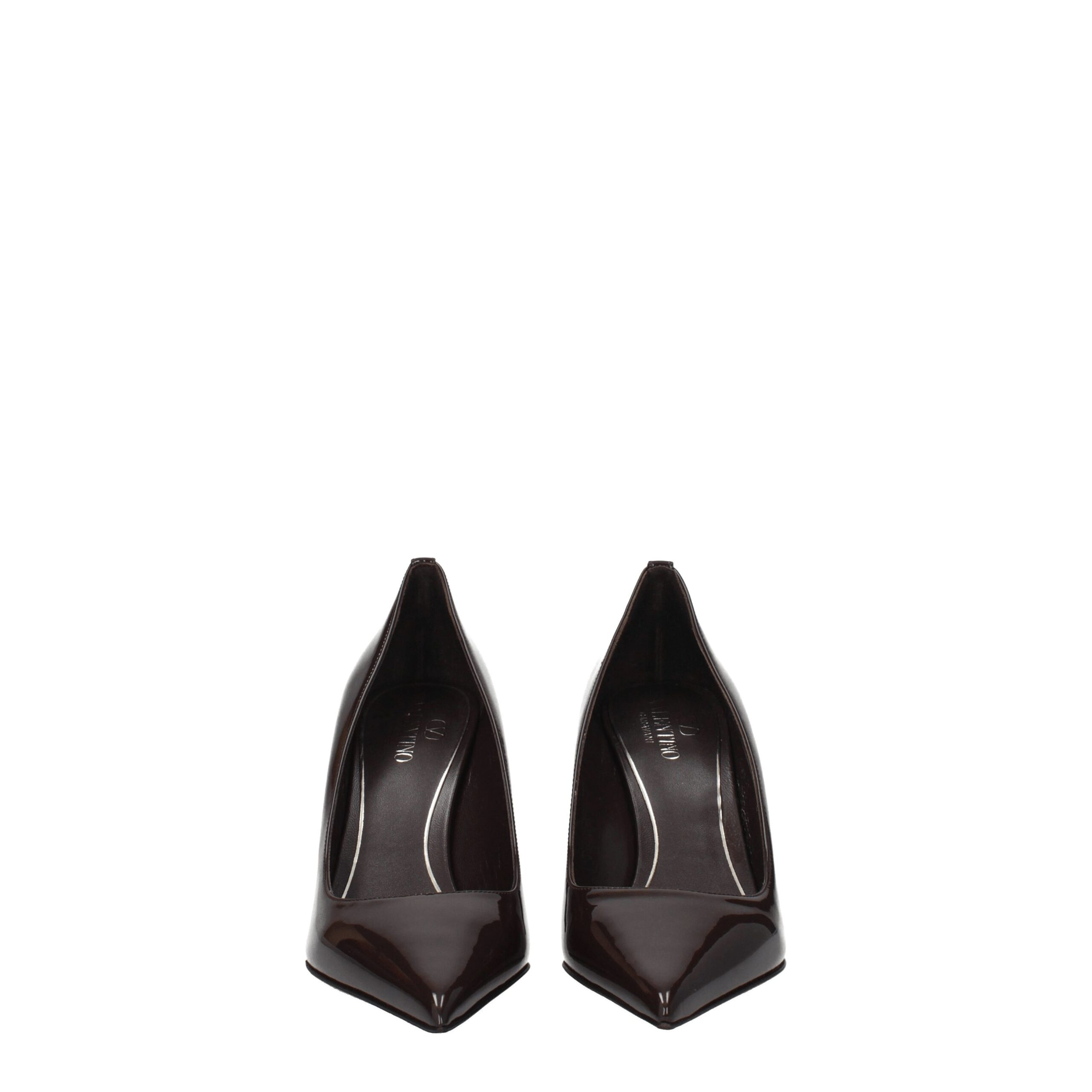 Valentino Garavani Brown Leather High Heel Pumps - Image 3