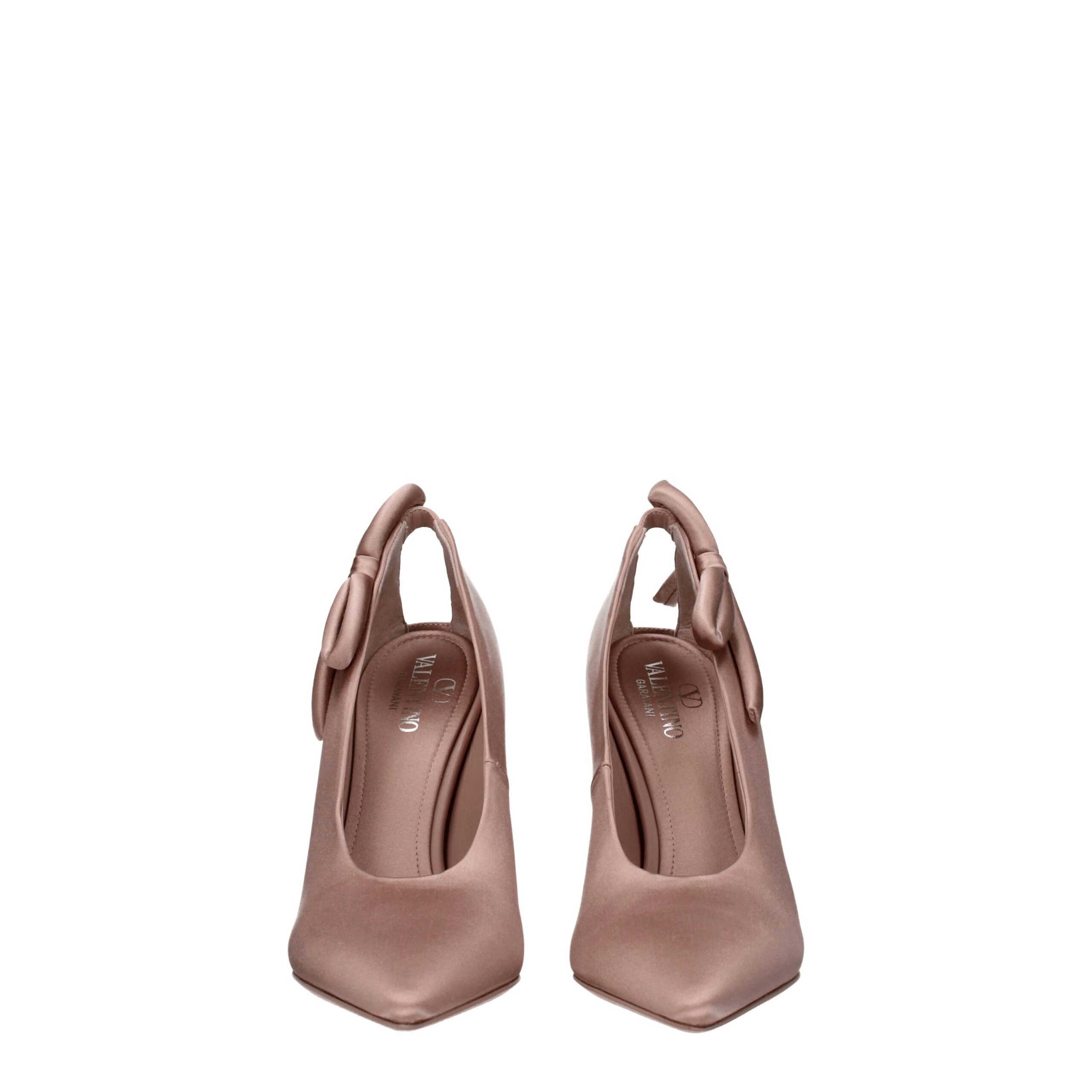 Valentino Garavani Pink Satin High Heel Pumps - Image 3