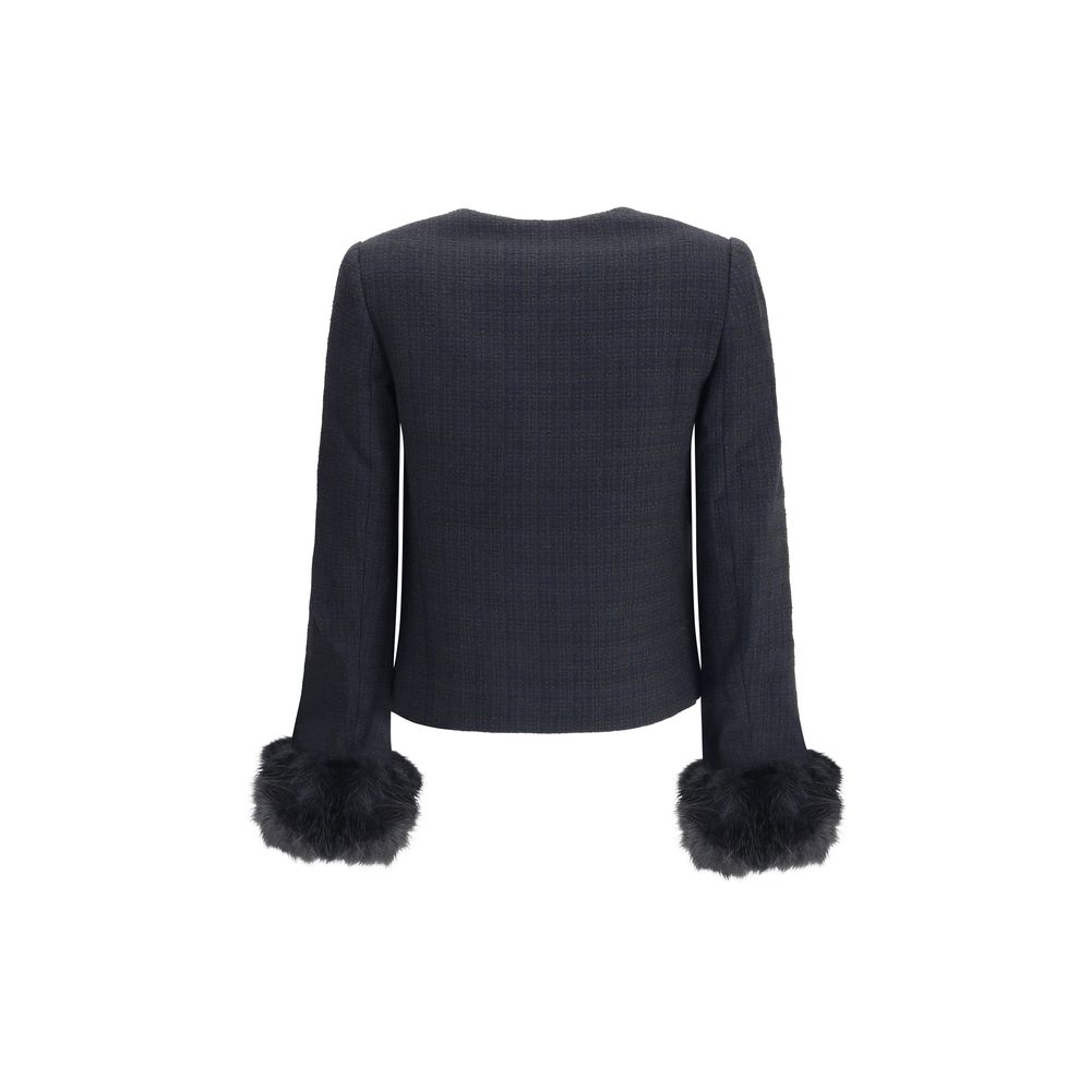 Self-Portrait Fur cuffed Jacket - Image 2