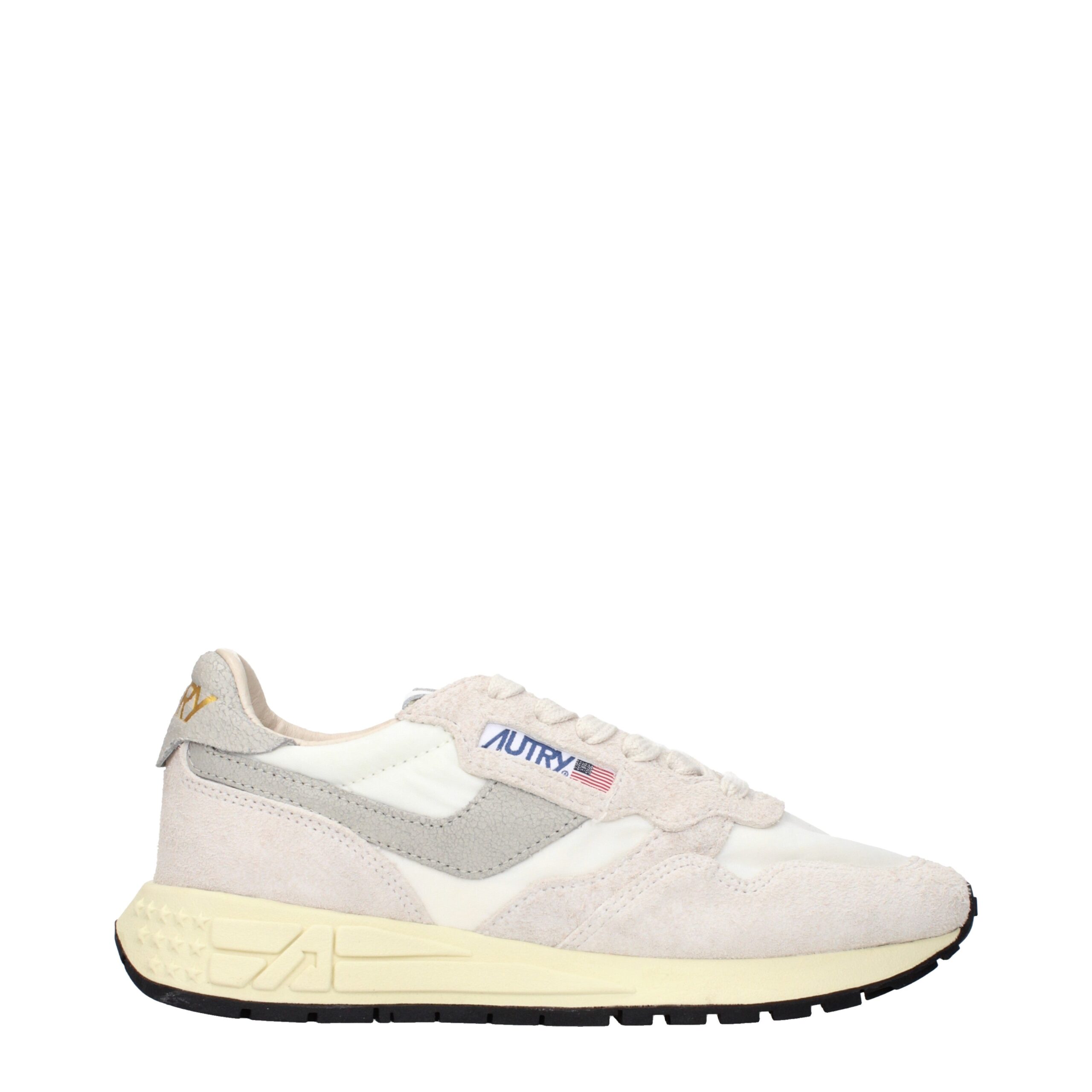 Autry Beige Fabric Low Tops