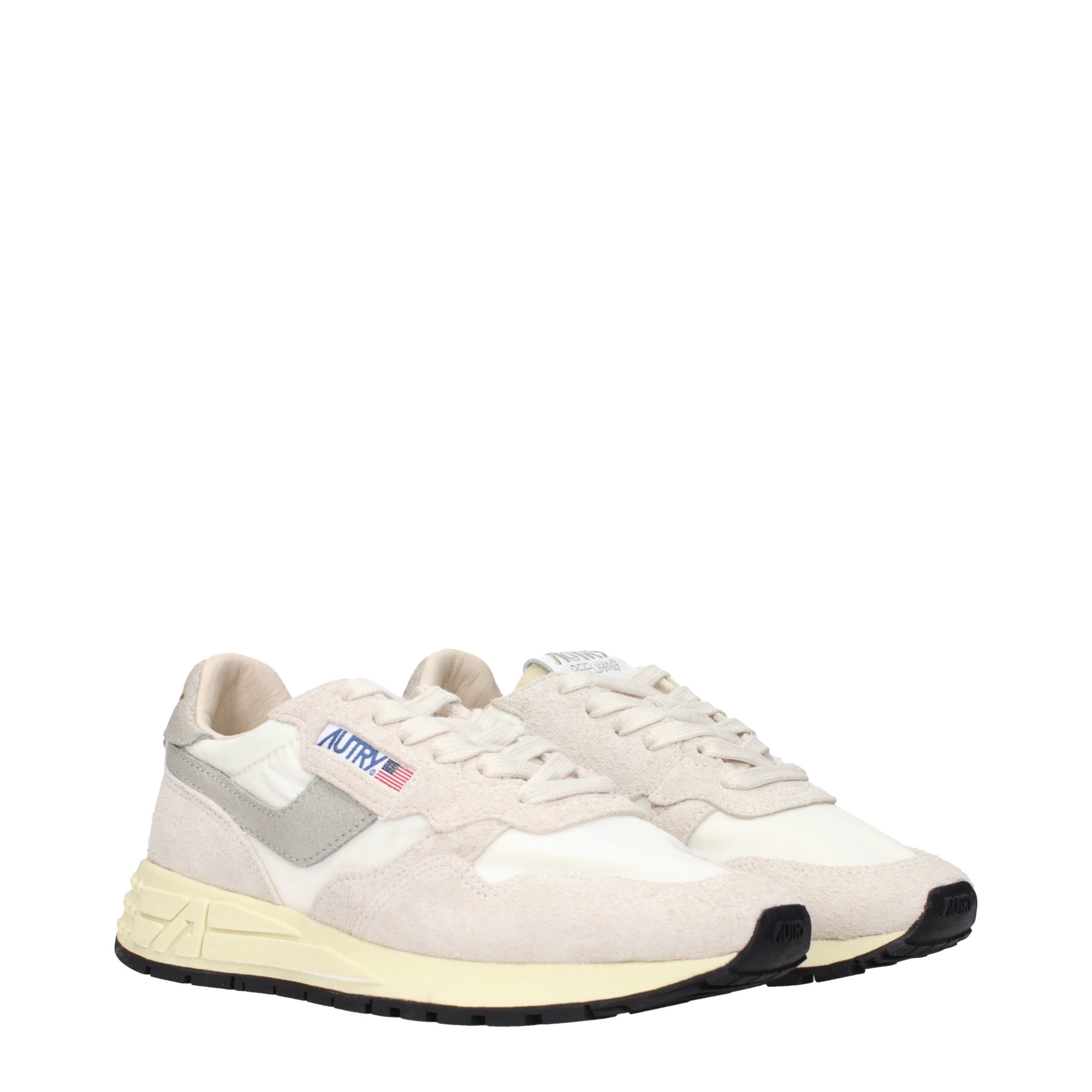 Autry Beige Fabric Low Tops - Image 2