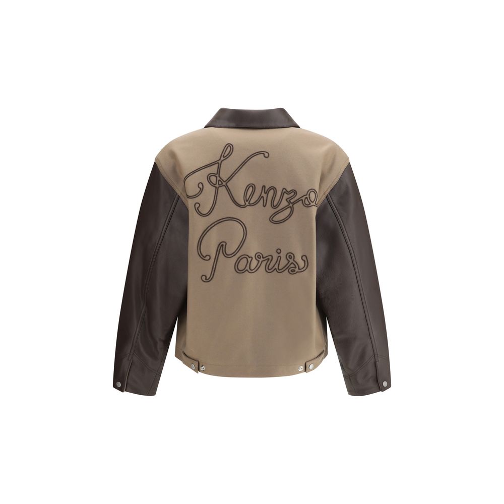 Kenzo Brown Leather Jacket - Image 2