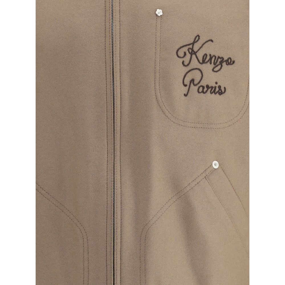 Kenzo Brown Leather Jacket - Image 3