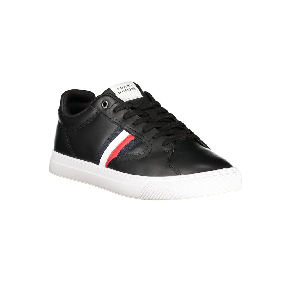 Tommy Hilfiger Black Leather Men Sneaker - Image 2