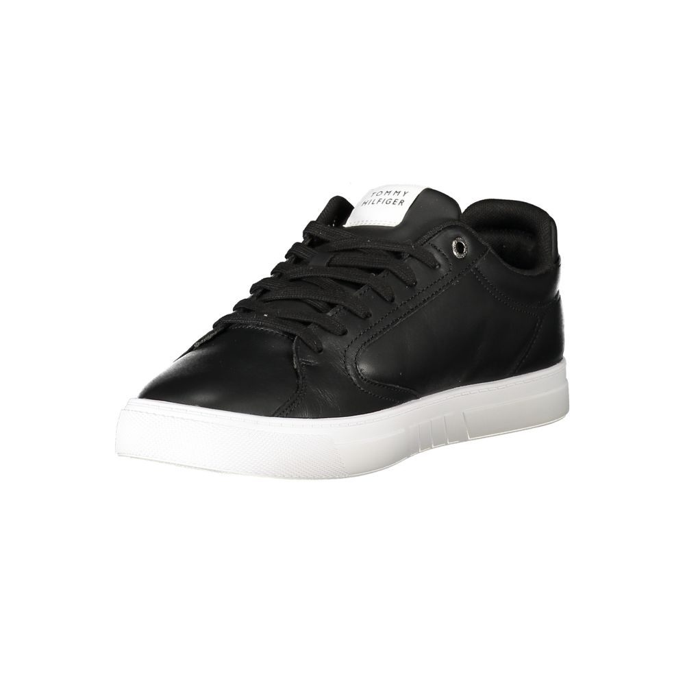 Tommy Hilfiger Black Leather Men Sneaker - Image 3