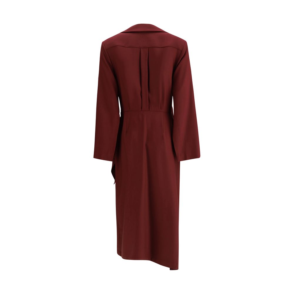 Crida Milano Bordeaux Silk Casual Dress - Image 2