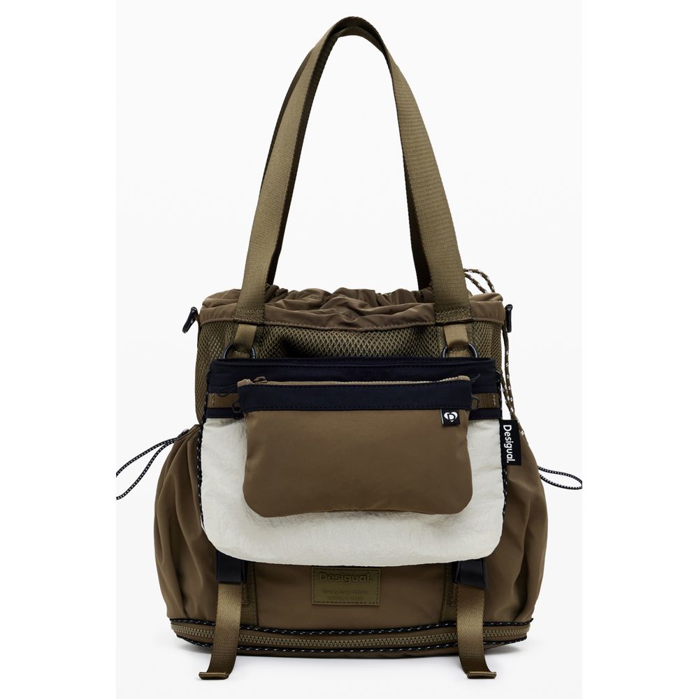 Desigual Green Polyester Women Convertible Handbag