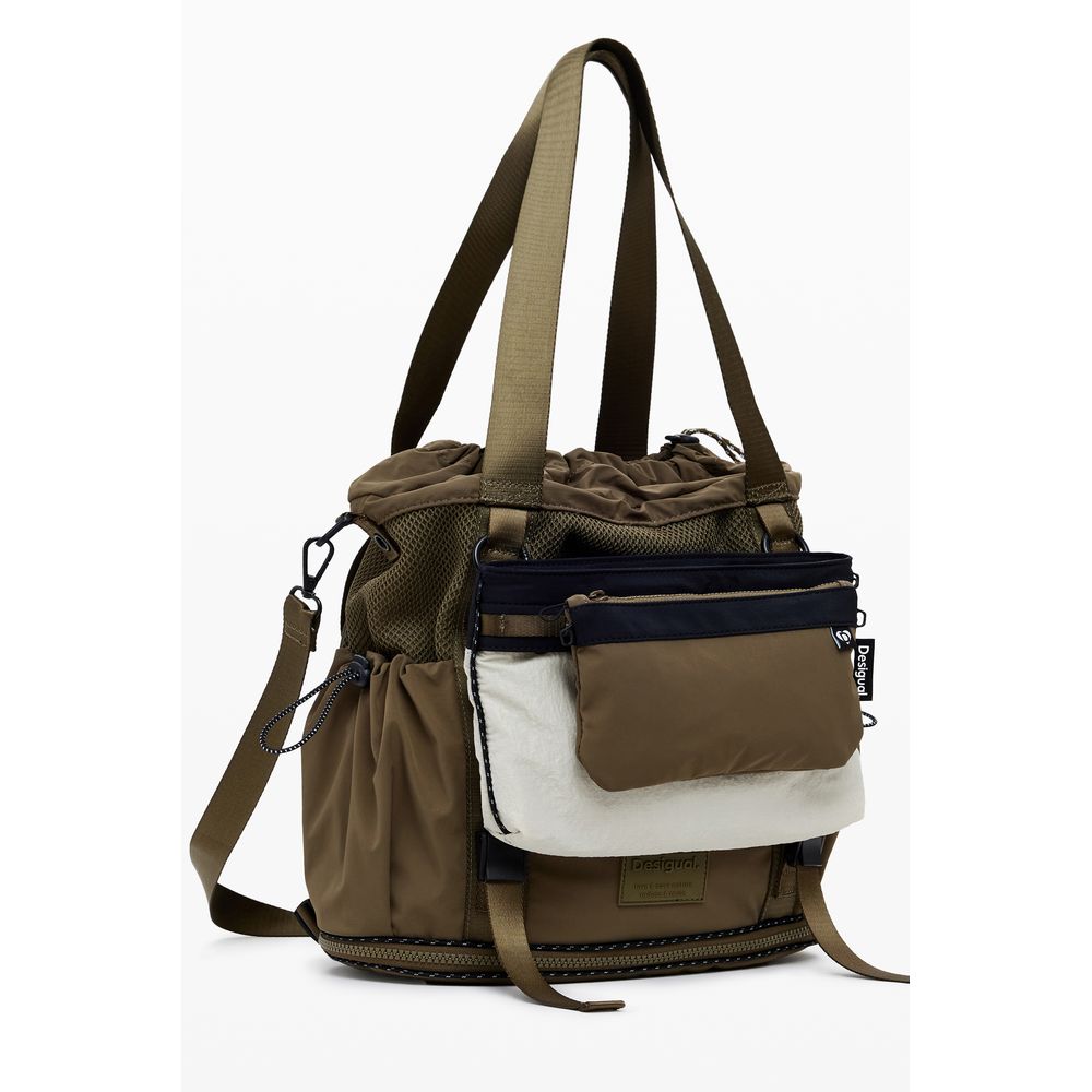 Desigual Green Polyester Women Convertible Handbag - Image 2