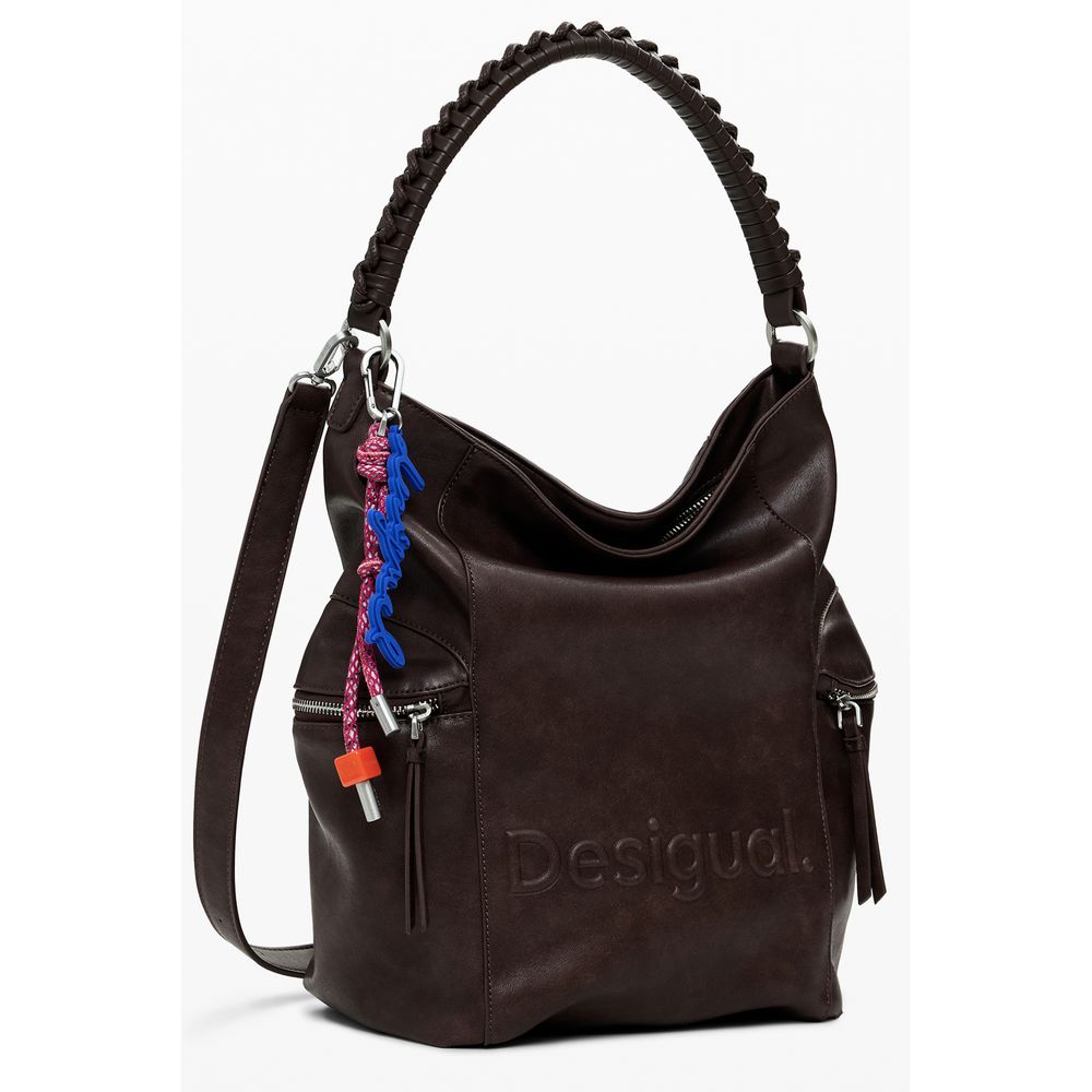 Desigual Brown Polyethylene Women Backpack - Image 2