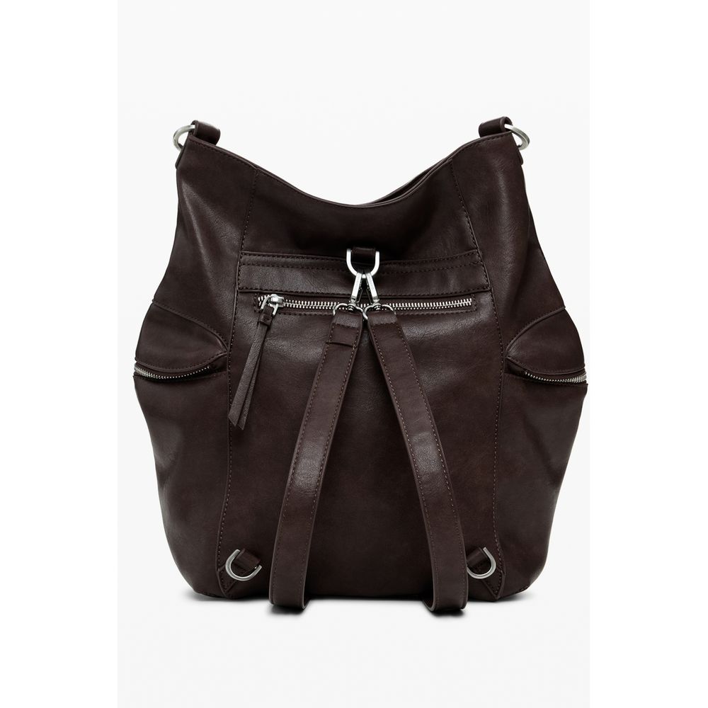 Desigual Brown Polyethylene Women Backpack - Image 3