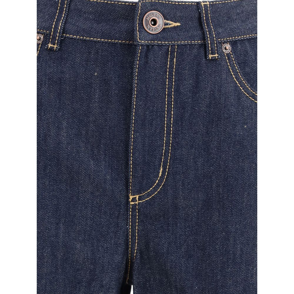 Alexander McQueen Blue Cotton Straight-Leg Jeans - Image 3