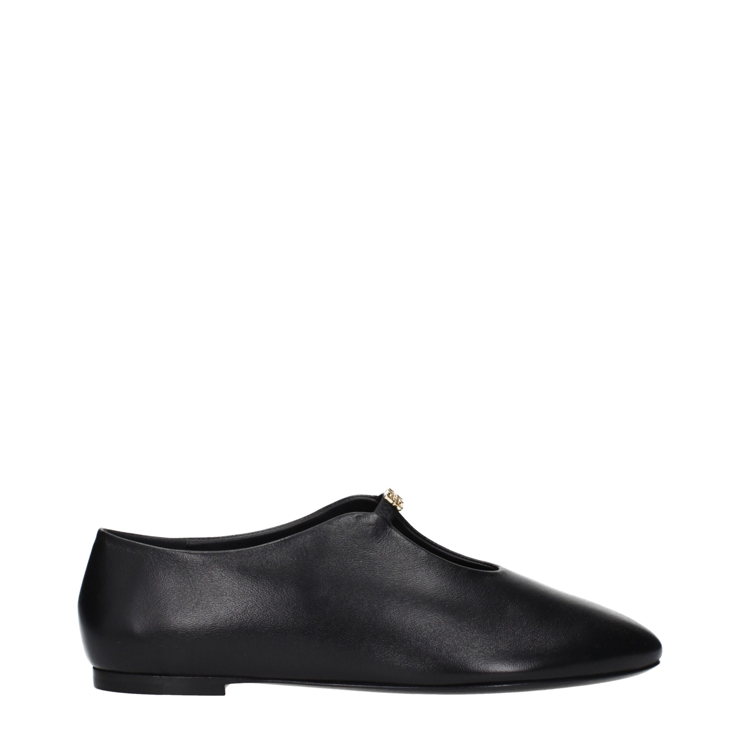 Givenchy Black Leather Ballet Flats
