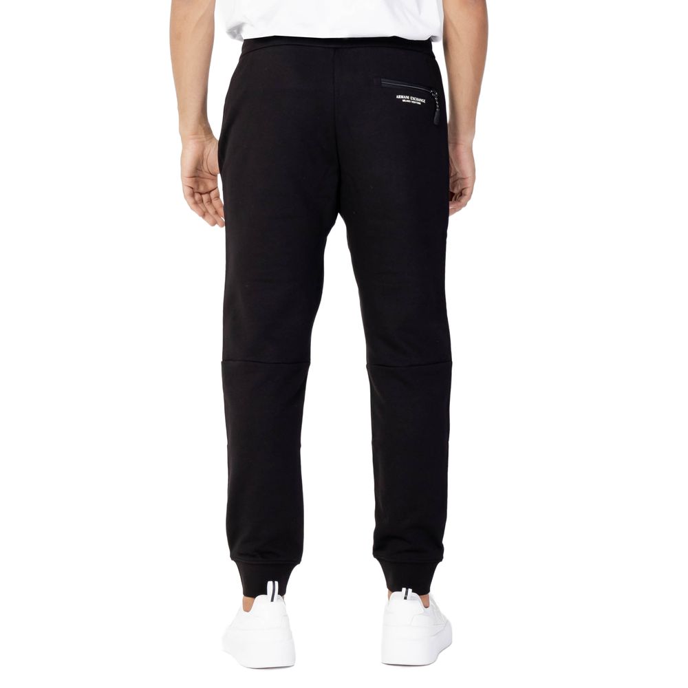 Armani Exchange Black Cotton Joggers (Workout Pants) - Image 2