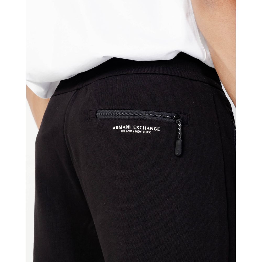 Armani Exchange Black Cotton Joggers (Workout Pants) - Image 4