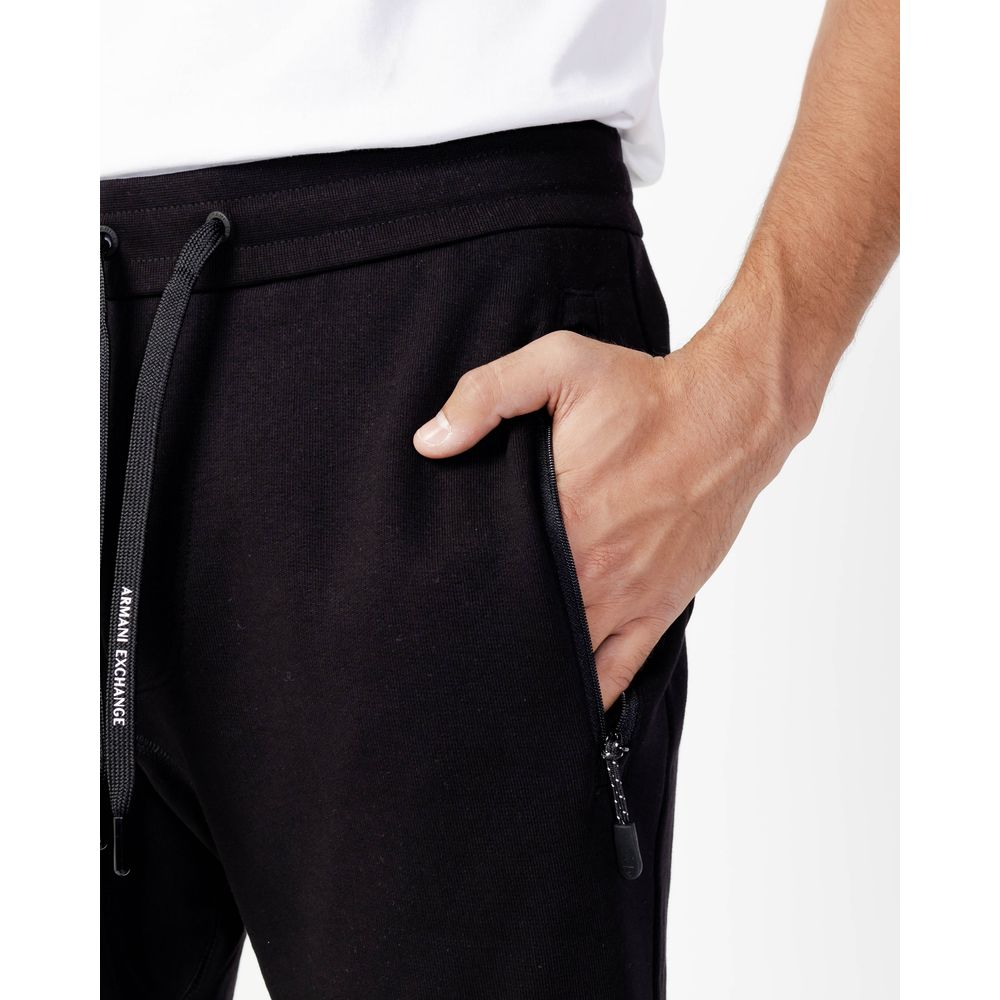 Armani Exchange Black Cotton Joggers (Workout Pants) - Image 5