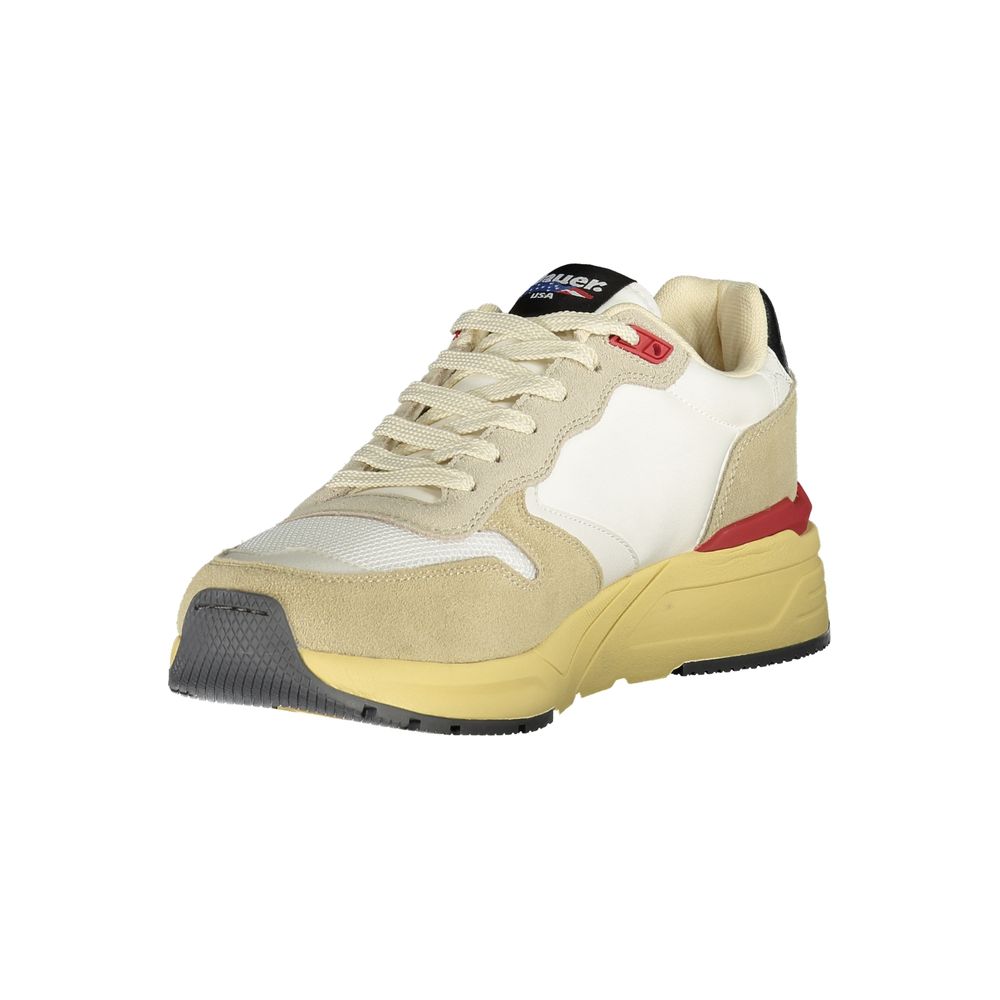 Blauer Beige Polyurethane Men Sneaker - Image 3