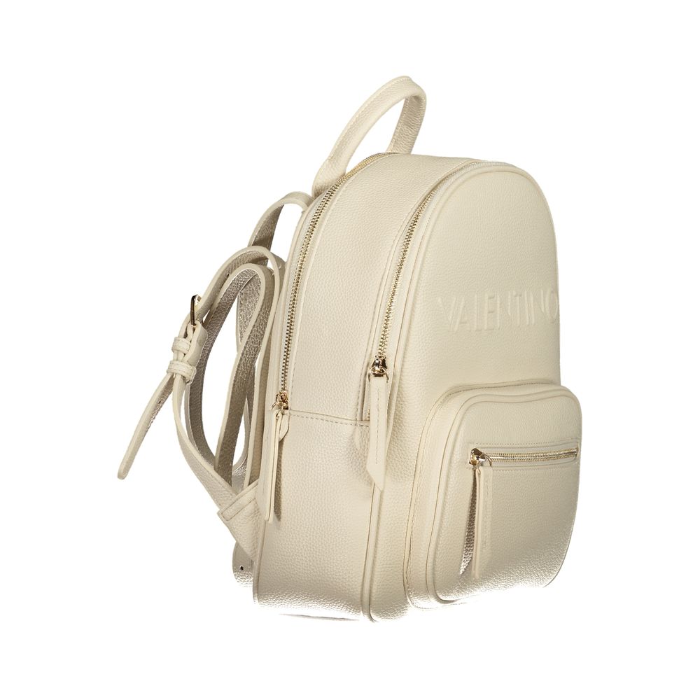 Mario Valentino Beige Polyurethane Women Backpack - Image 3