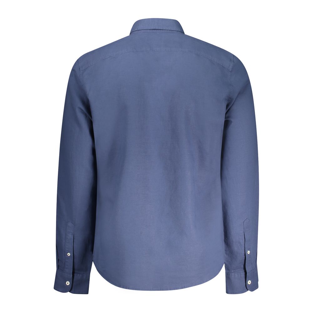 Timberland Blu Linen Men Shirt - Image 2