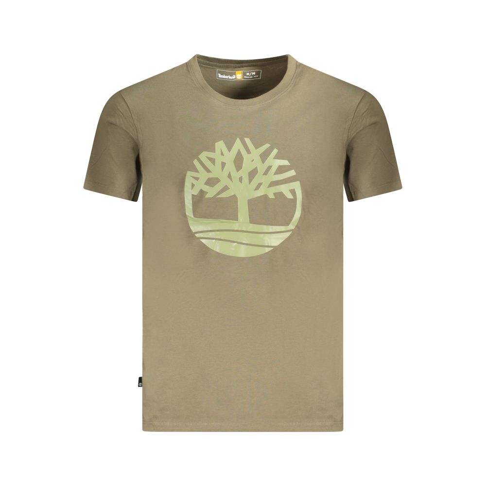 Timberland Verde Cotton Men T-Shirt
