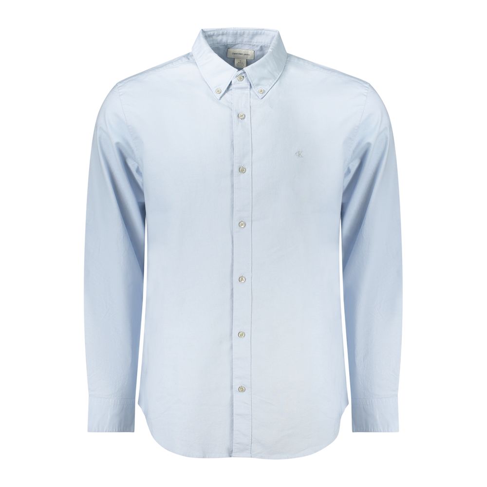 Calvin Klein Light Blue Cotton Men Shirt