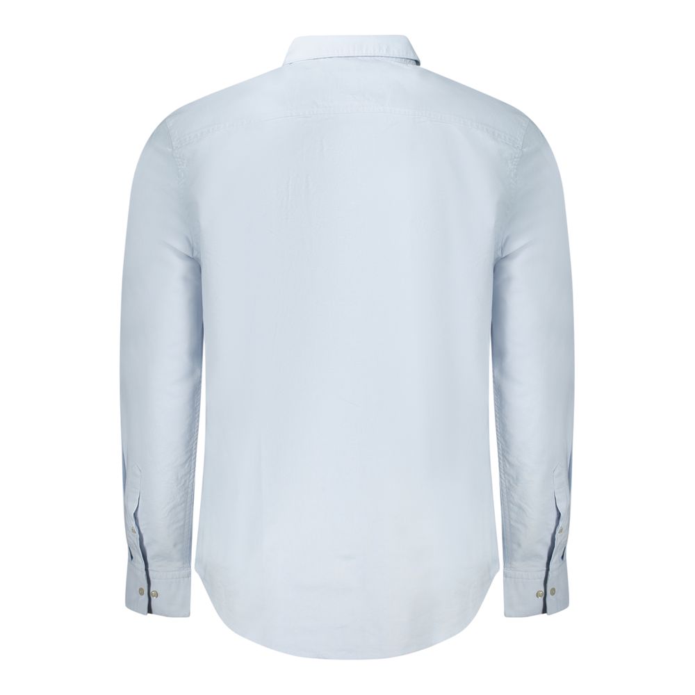 Calvin Klein Light Blue Cotton Men Shirt - Image 2