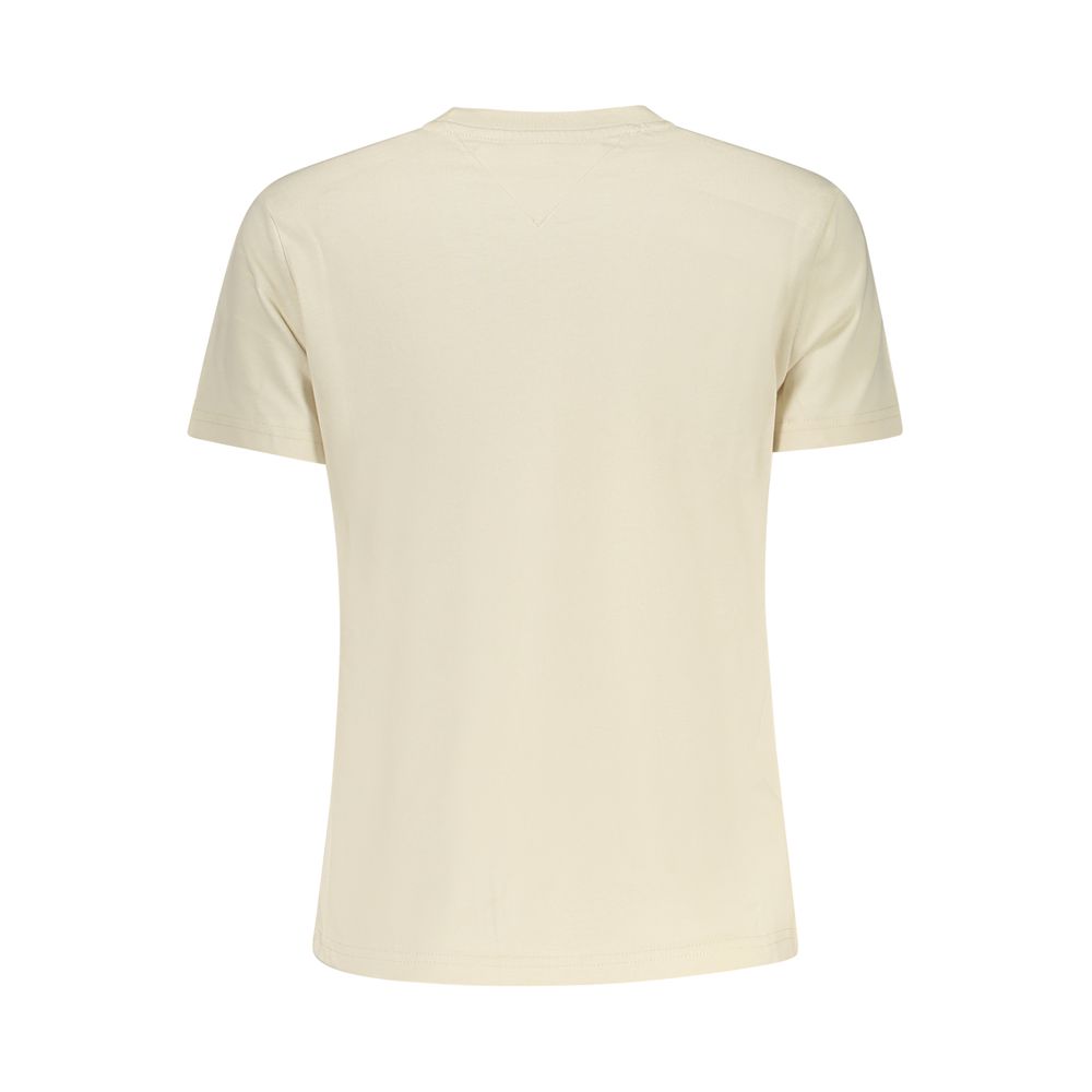 Tommy Hilfiger Beige Cotton Women T-Shirt - Image 2