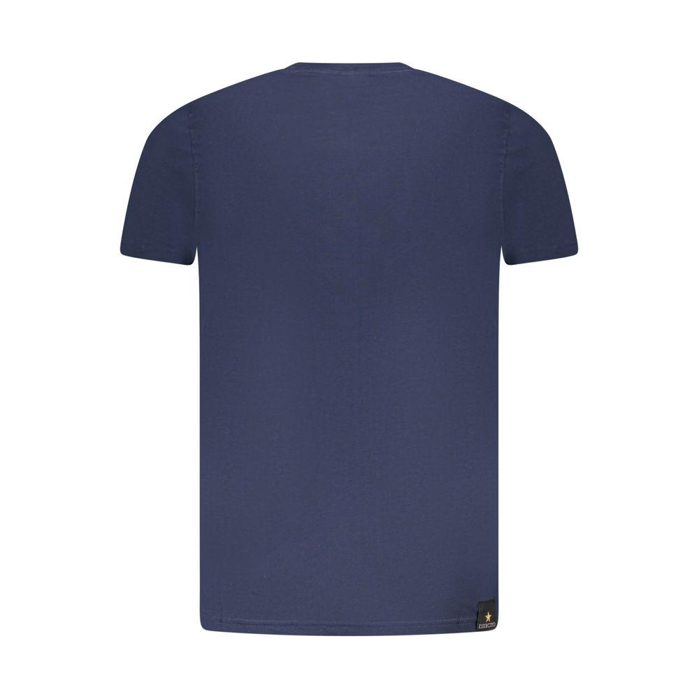 Accademia Militare Blue Cotton Men's T-Shirt - Image 2
