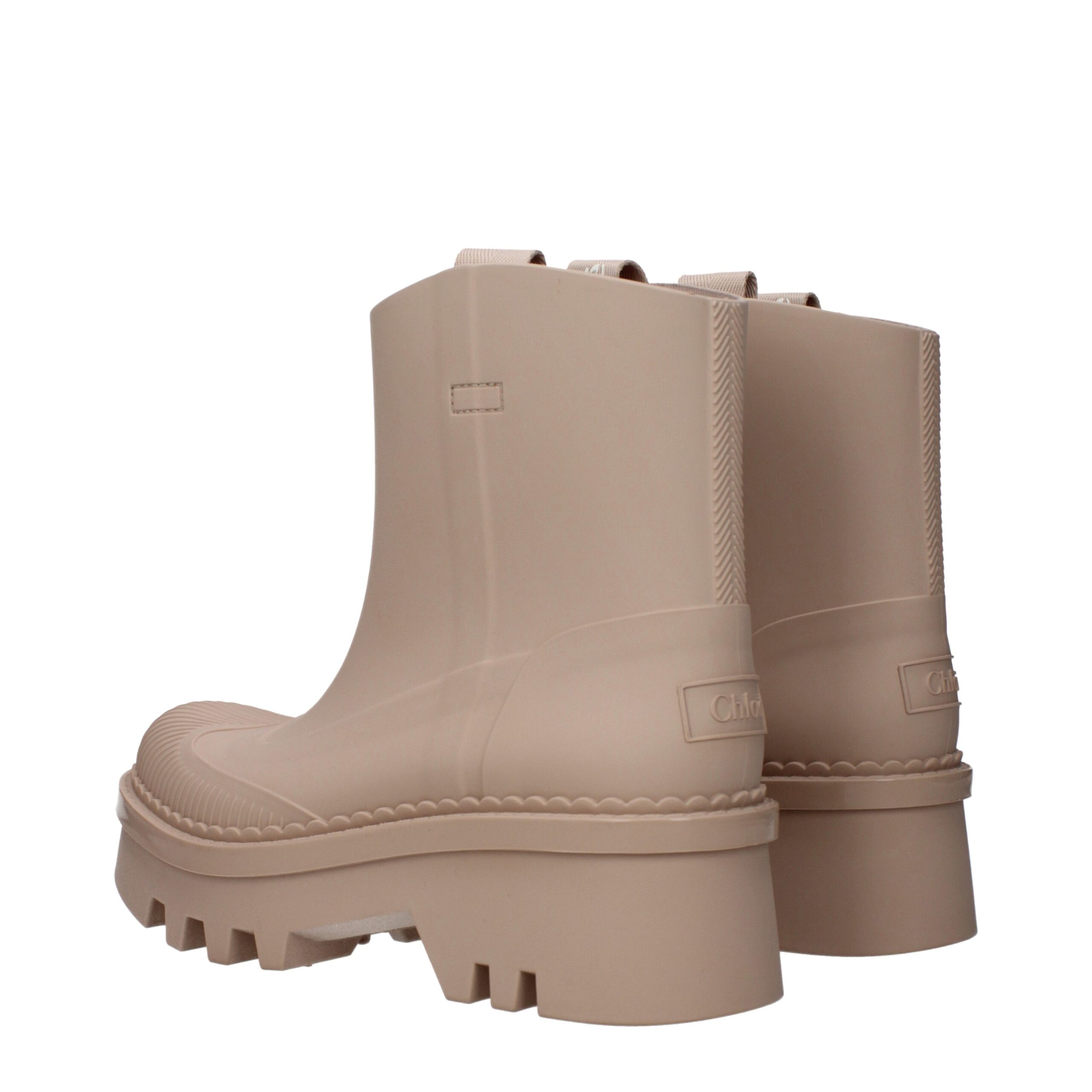 Chloé Pink Cotton Ankle Boots - Image 4