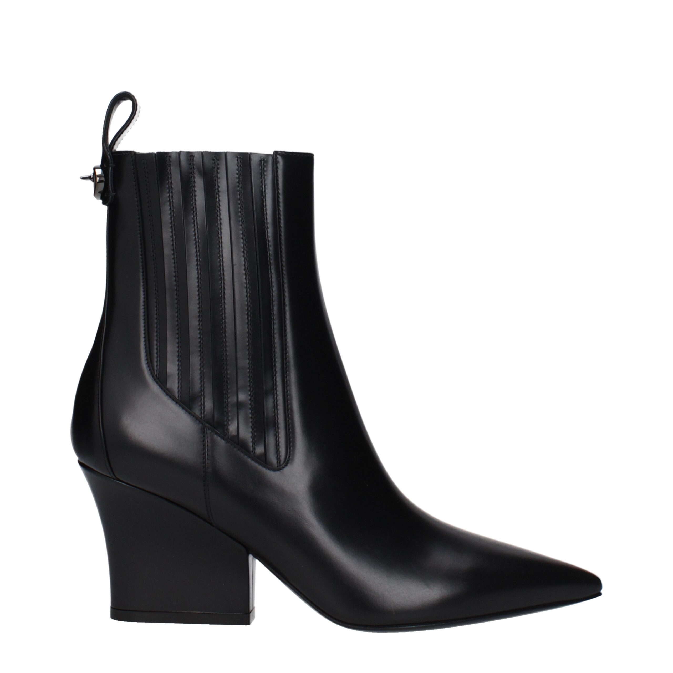 Valentino Garavani Black Leather Ankle Boots