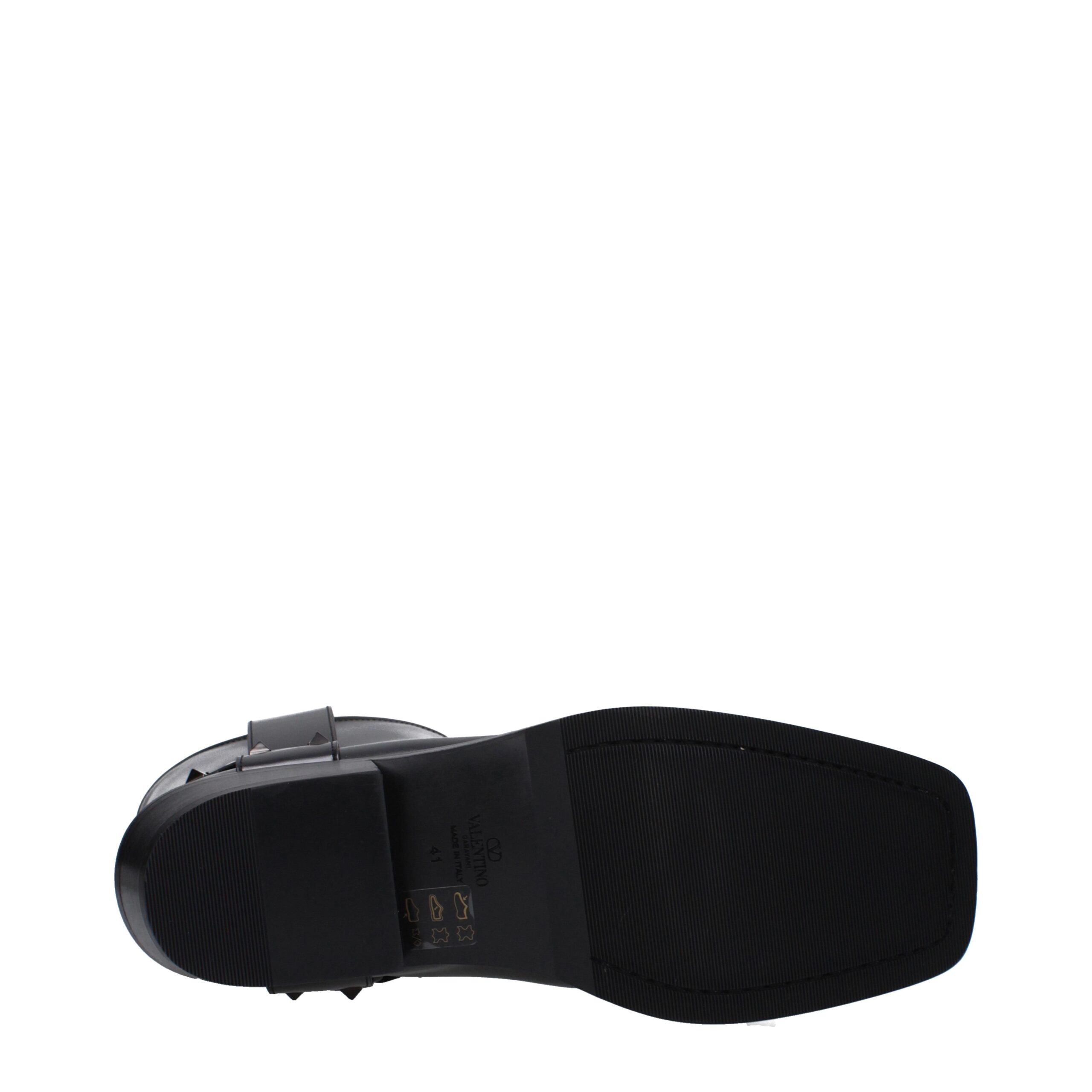 Valentino Garavani Black Leather Ankle Boots - Image 5