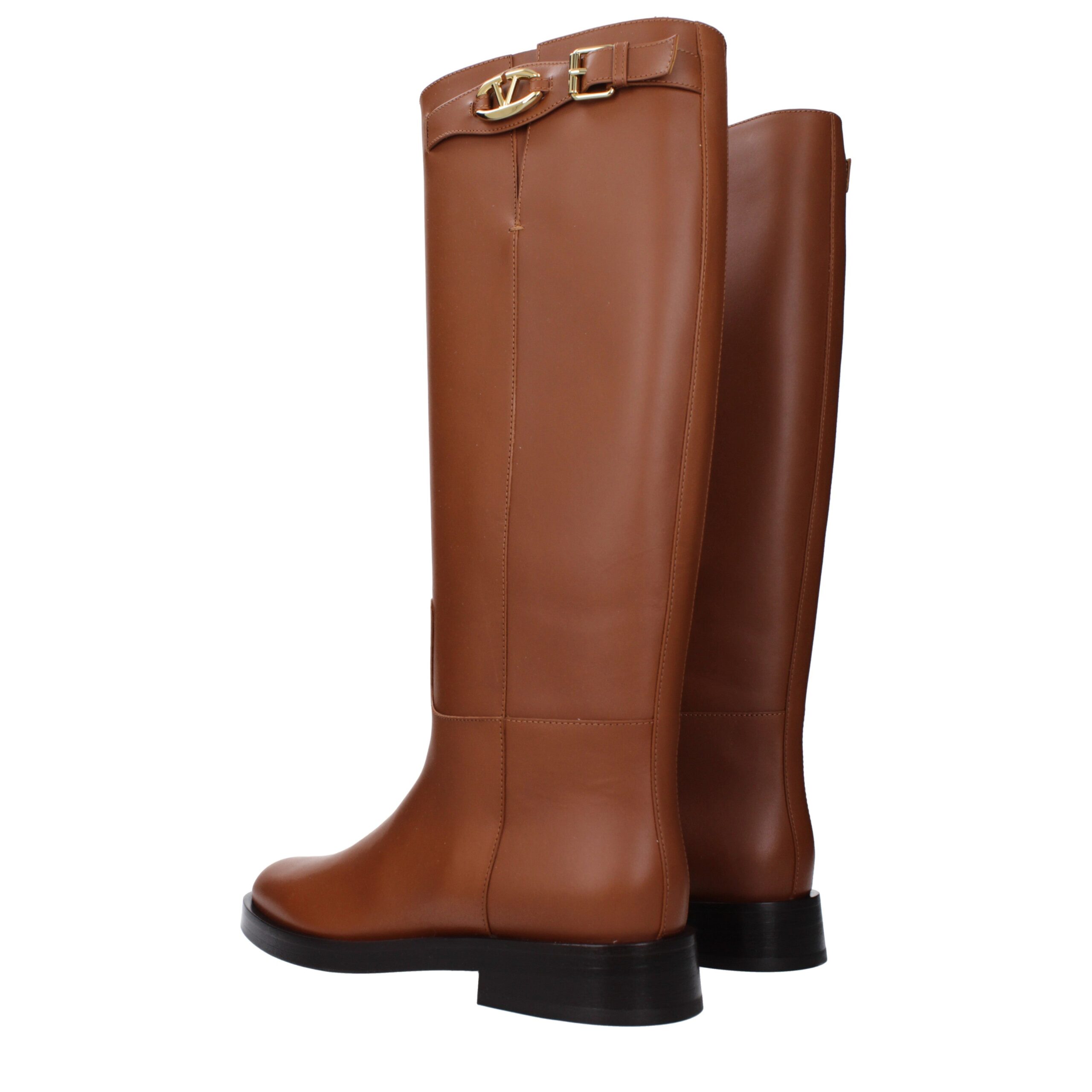Valentino Garavani Brown Leather Boots - Image 4