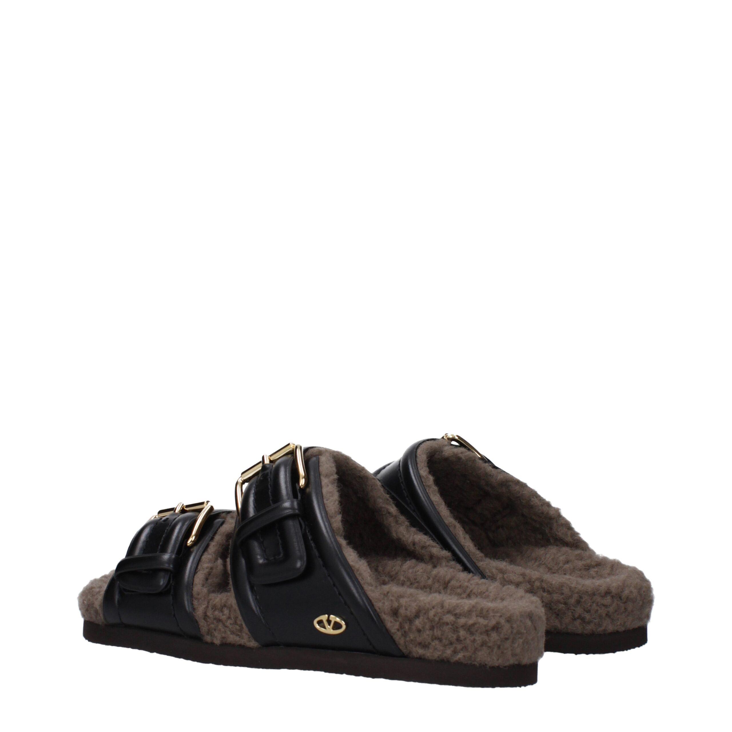 Valentino Garavani Black Leather Slippers - Image 4