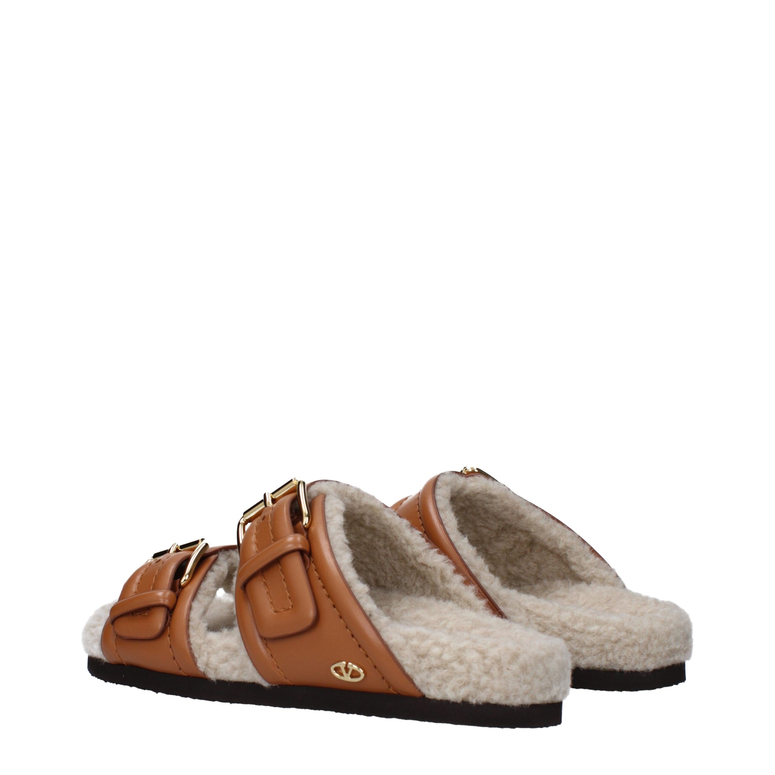 Valentino Garavani Brown Leather Slippers - Image 4