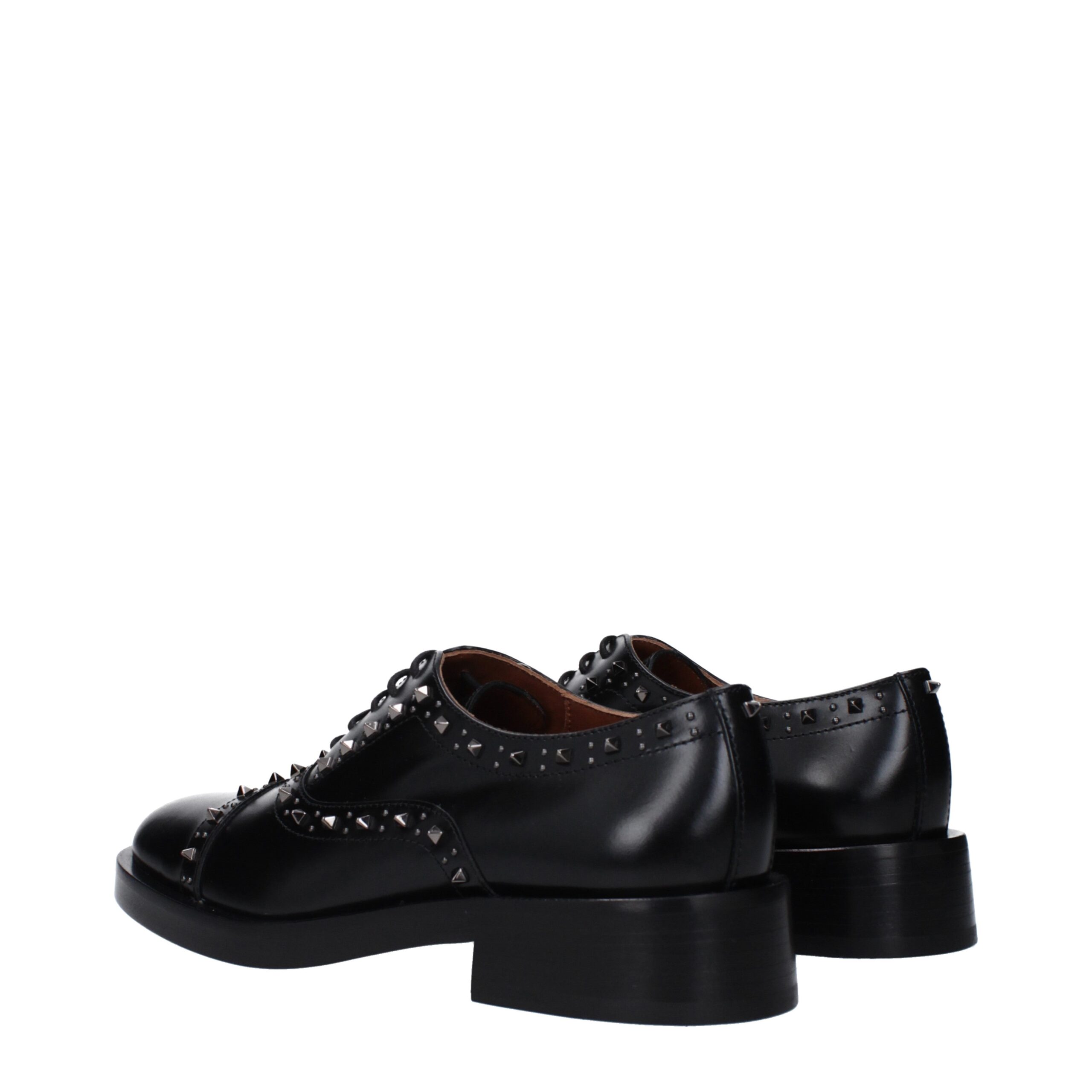 Valentino Garavani Black Leather Oxfords And Derbies - Image 4