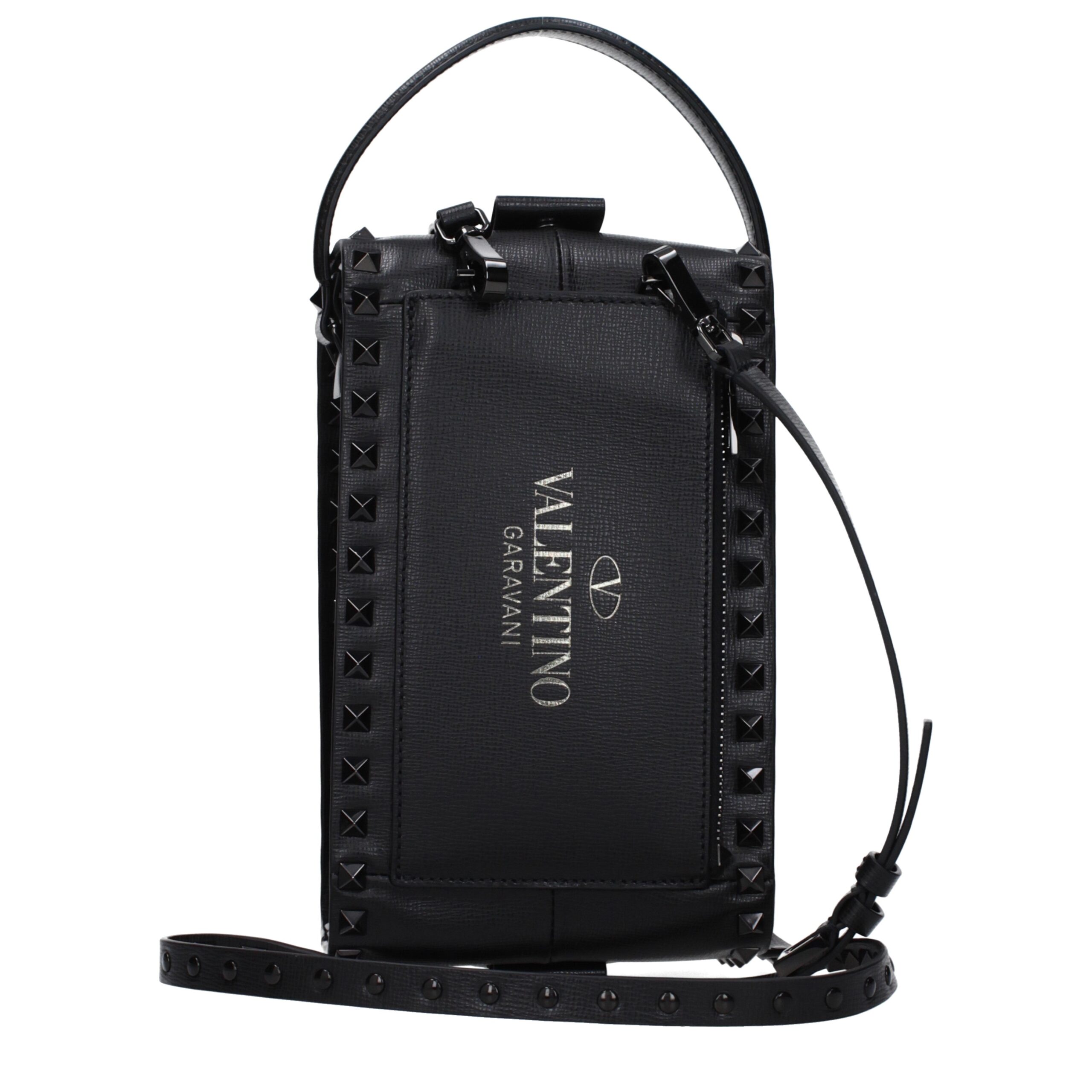 Valentino Garavani Black Leather Clutch Bag - Image 3