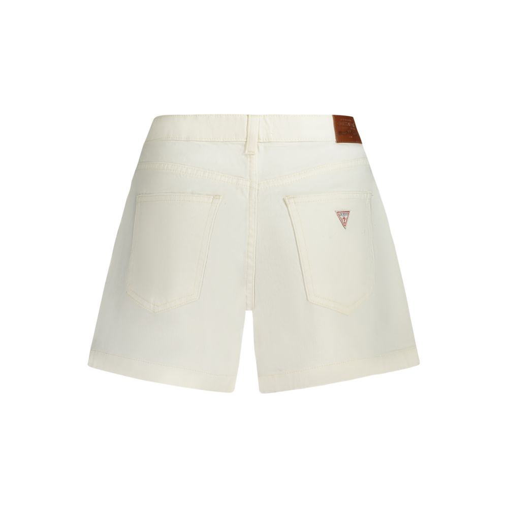 Guess Jeans Bianco Cotton Women Short - Image 2