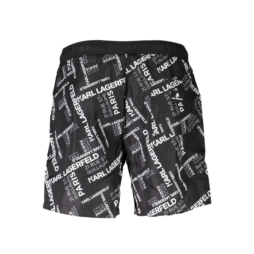Karl Lagerfeld Black Polyester Men's Swim Trunk - Image 2
