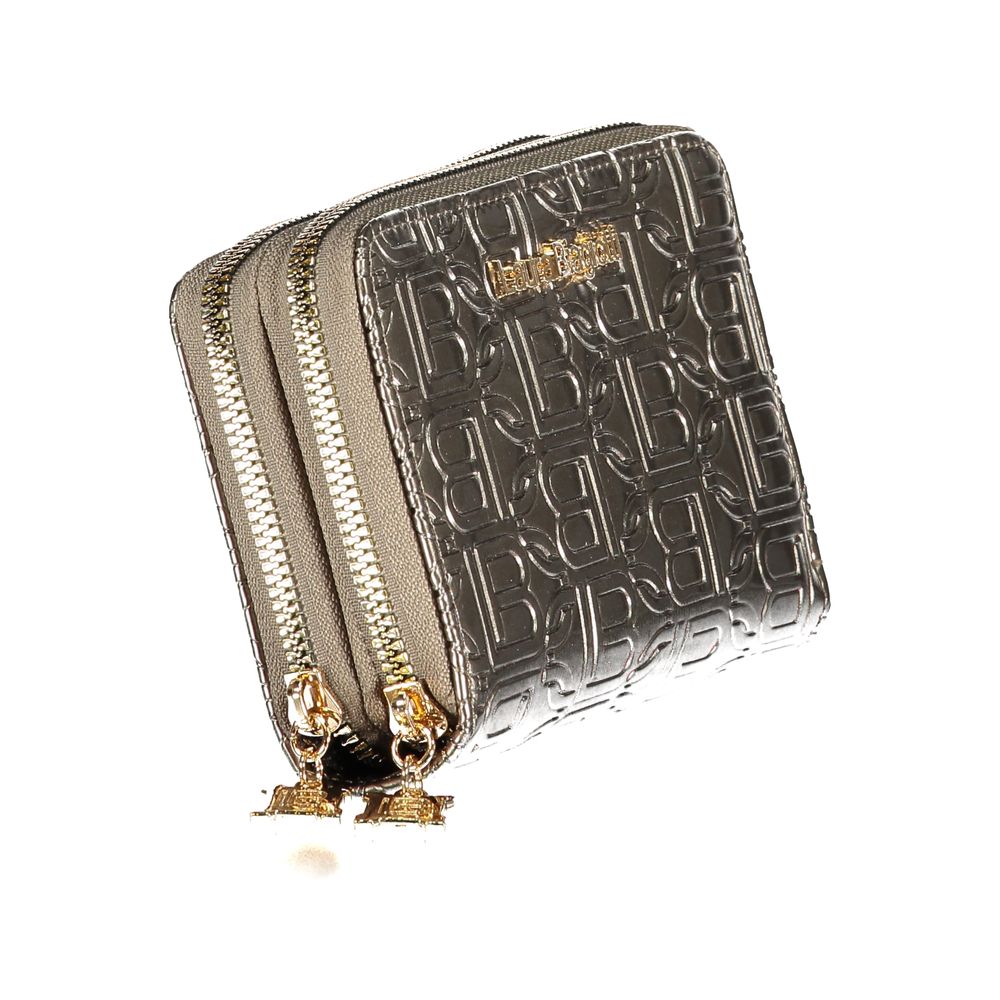 Laura Biagiotti Grigio Polyurethane Women Wallet - Image 3