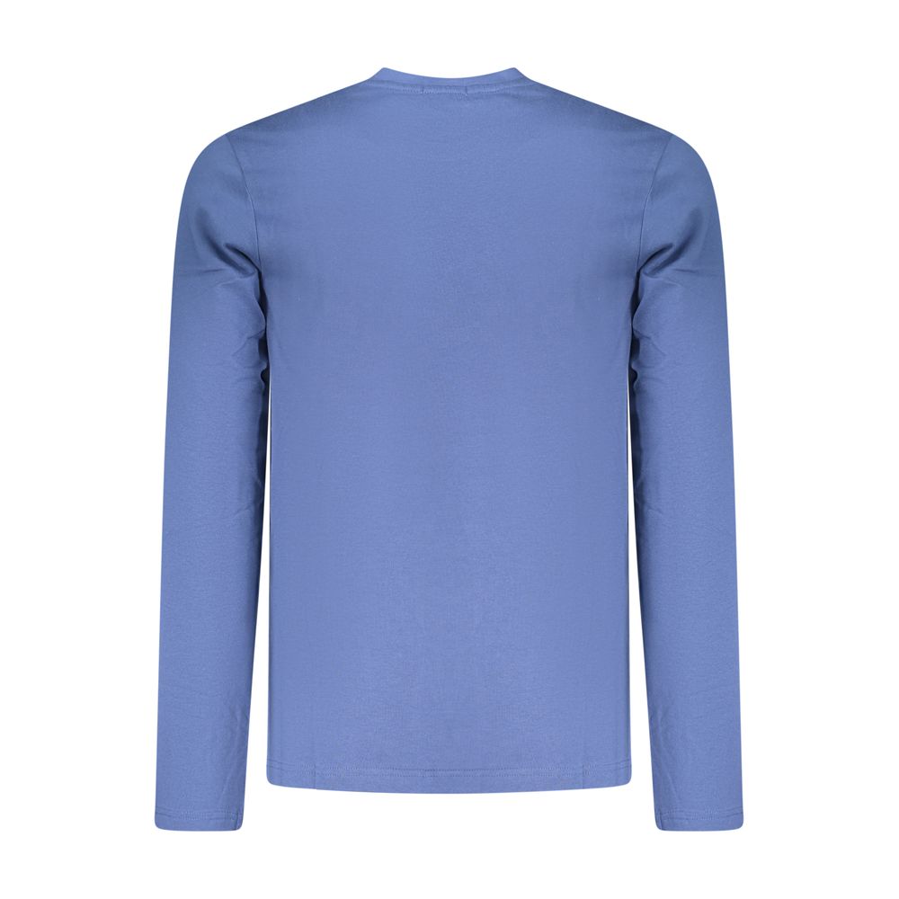 Coveri Moving Blue Cotton Men T-Shirt - Image 2