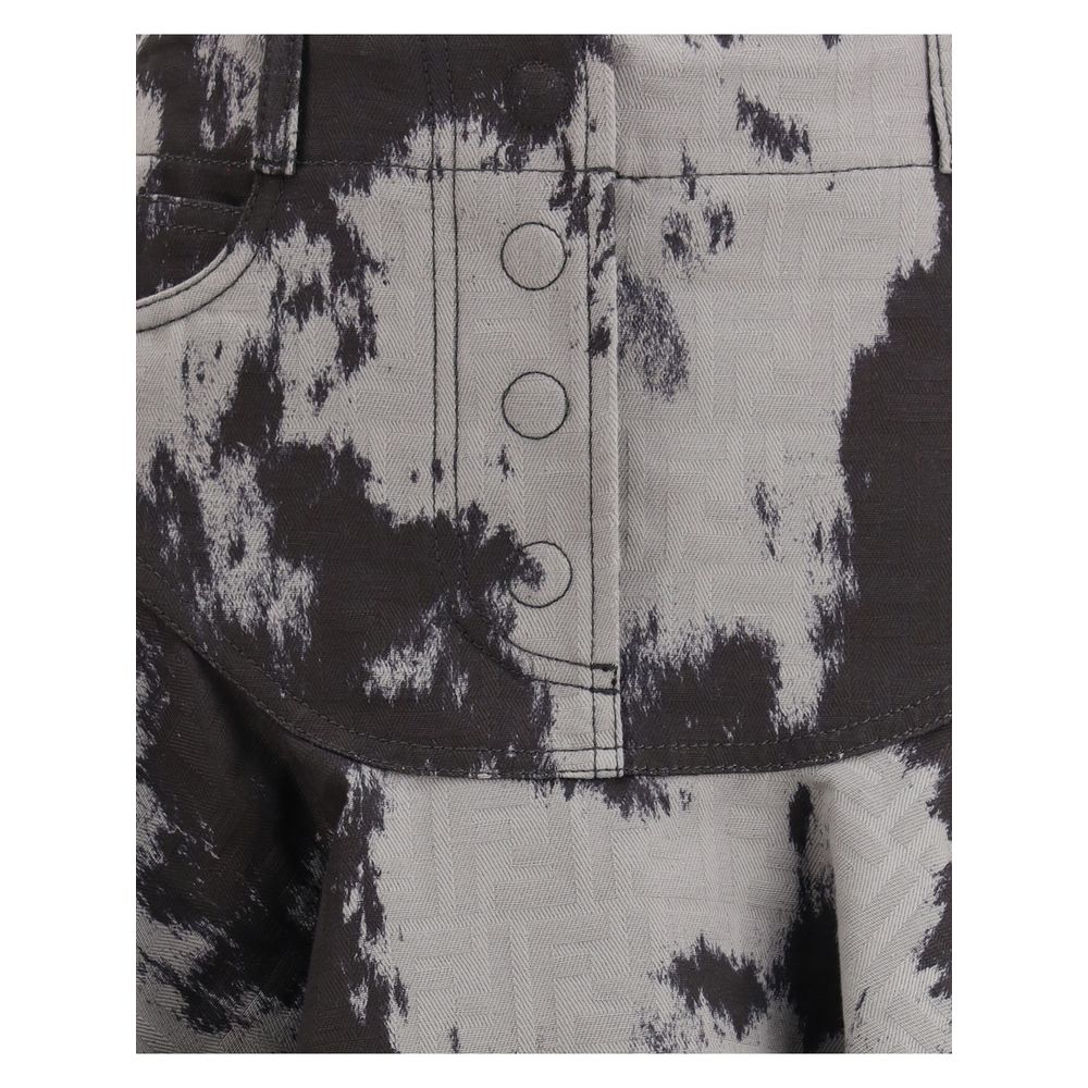 Fendi Black Cotton Mini Skirt - Image 3