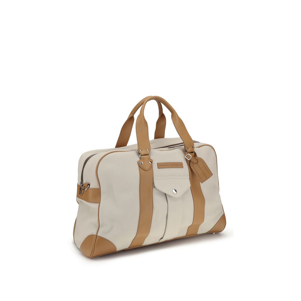 Brunello Cucinelli Beige Calf Leather Bos Taurus Luggage And Travel - Image 2