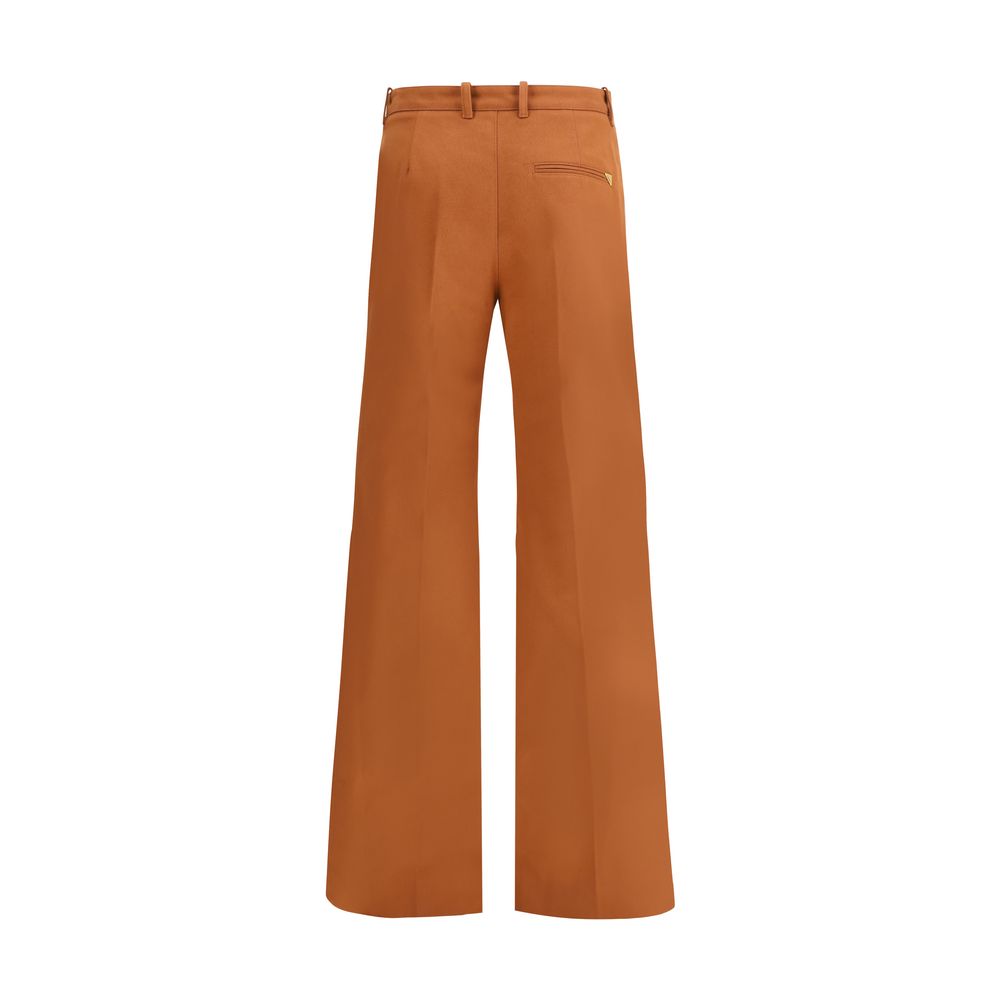 Chloé Brown Cotton Flared Pants - Image 2