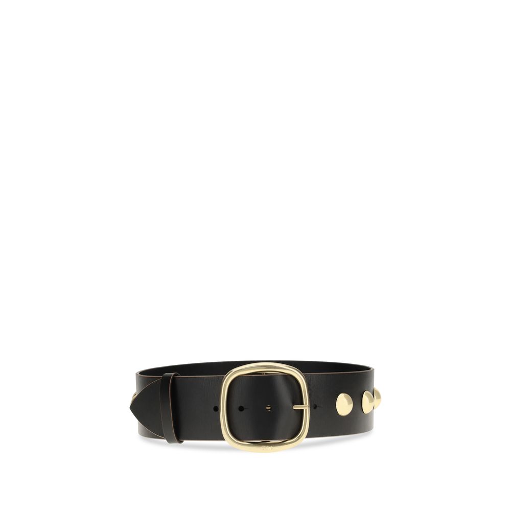 Chloé Black Calf Leather Bos Taurus High-Waist Belt - Image 2