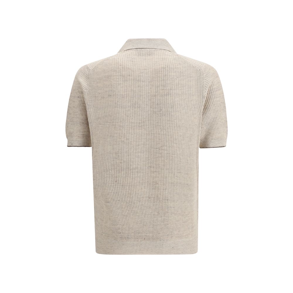 Brunello Cucinelli Beige Cotton Sweatshirt - Image 2