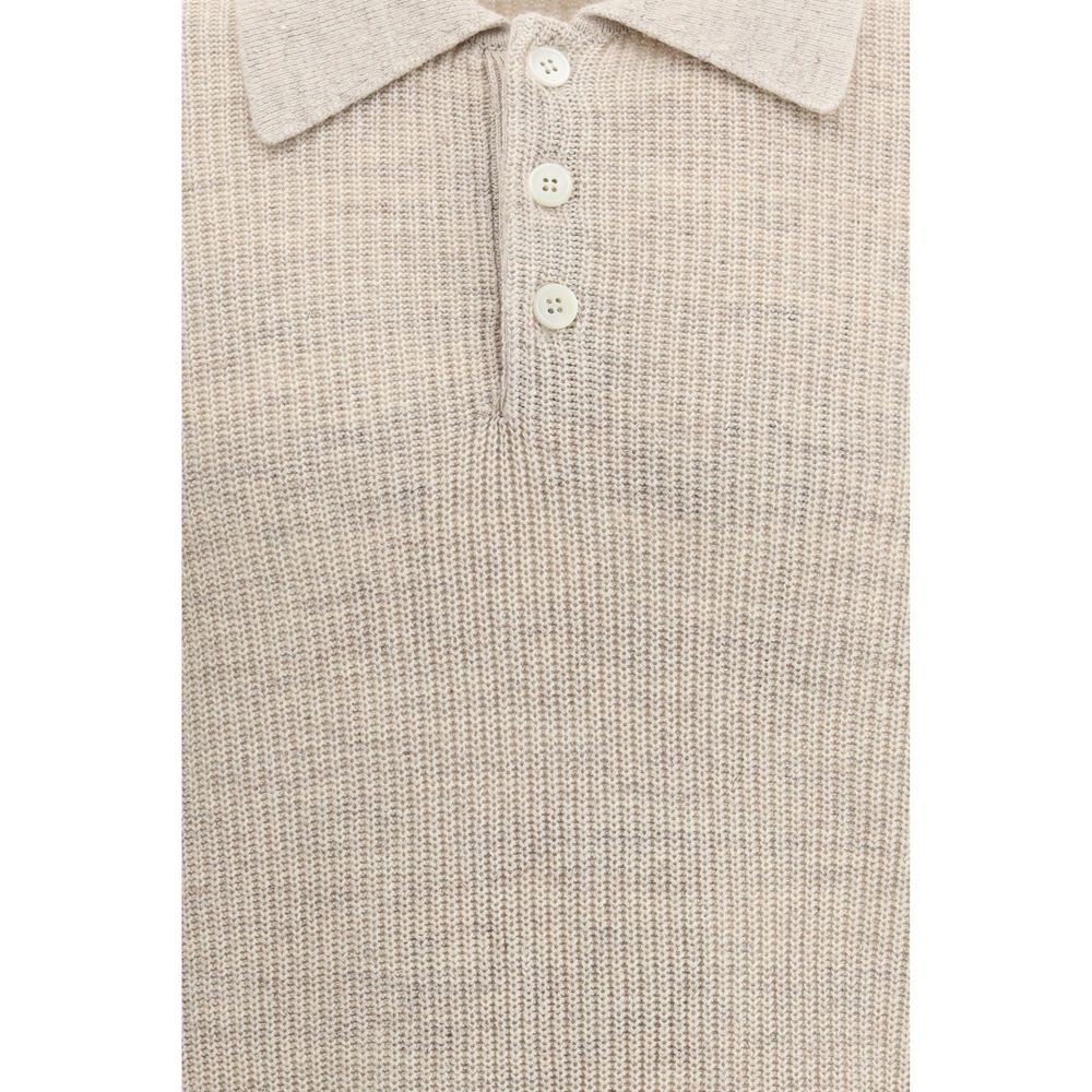Brunello Cucinelli Beige Cotton Sweatshirt - Image 3