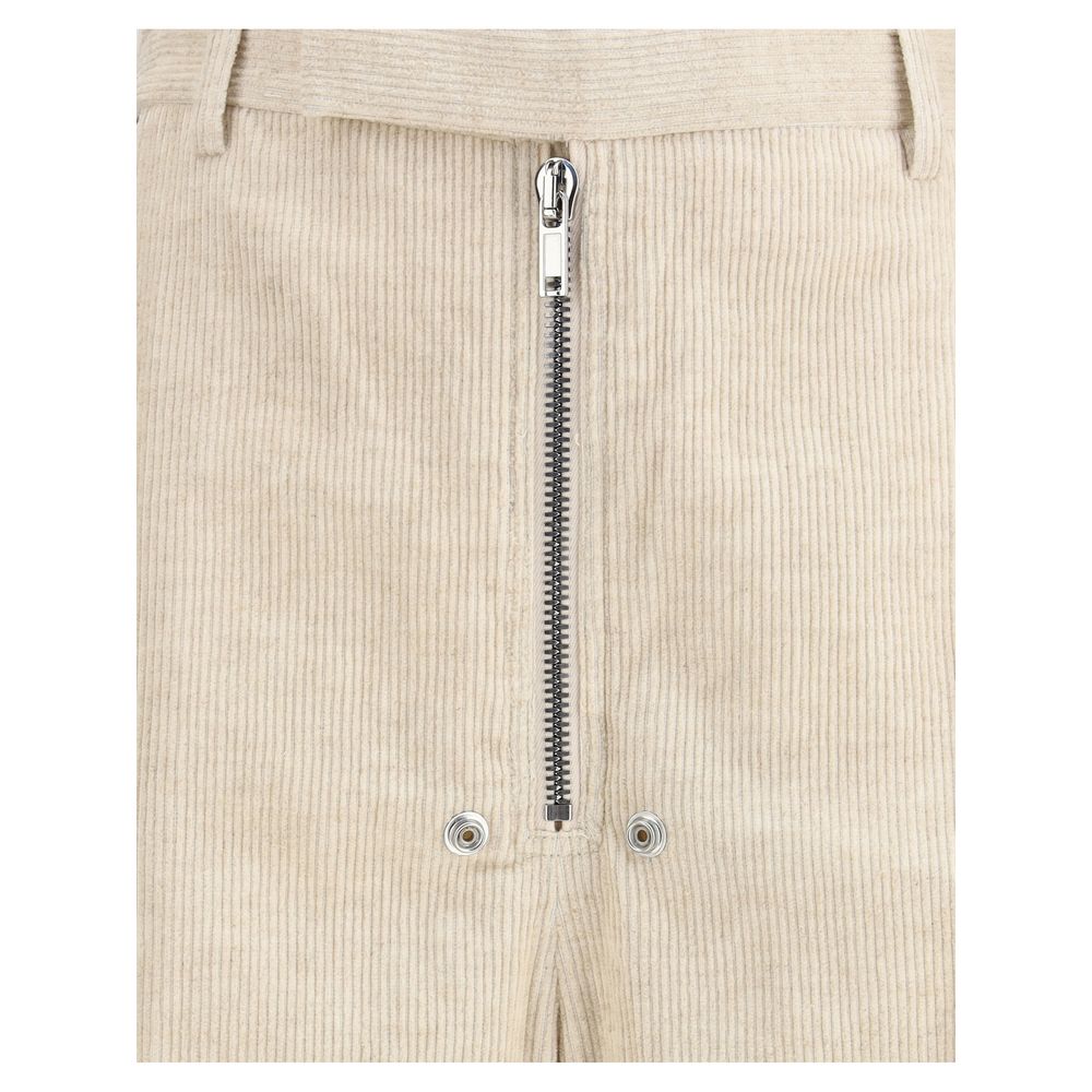 Rick Owens Beige Cotton Casual Pants - Image 3