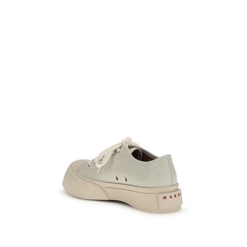 Marni White Napa Leather / Calf Bos Taurus Sneakers - Image 3