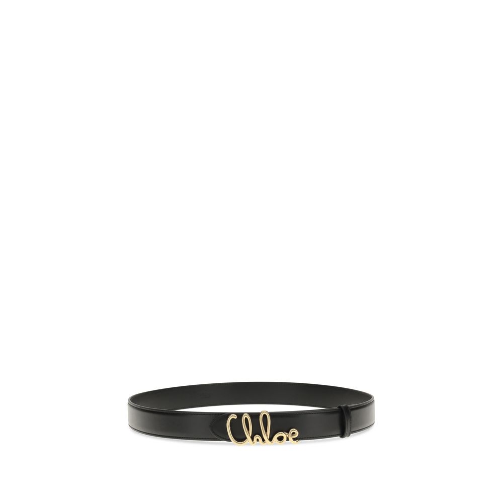 Chloé Black Calf Leather Bos Taurus Belt - Image 2